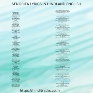 SENORITA LYRICS IN HINDI AND ENGLISH– Zindagi Na Milegi Dobara
