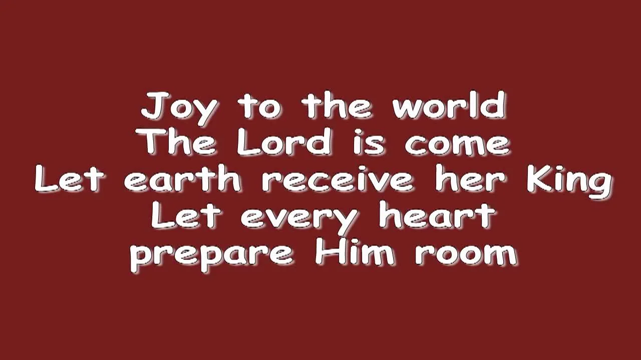 Joy To The World Lyrics